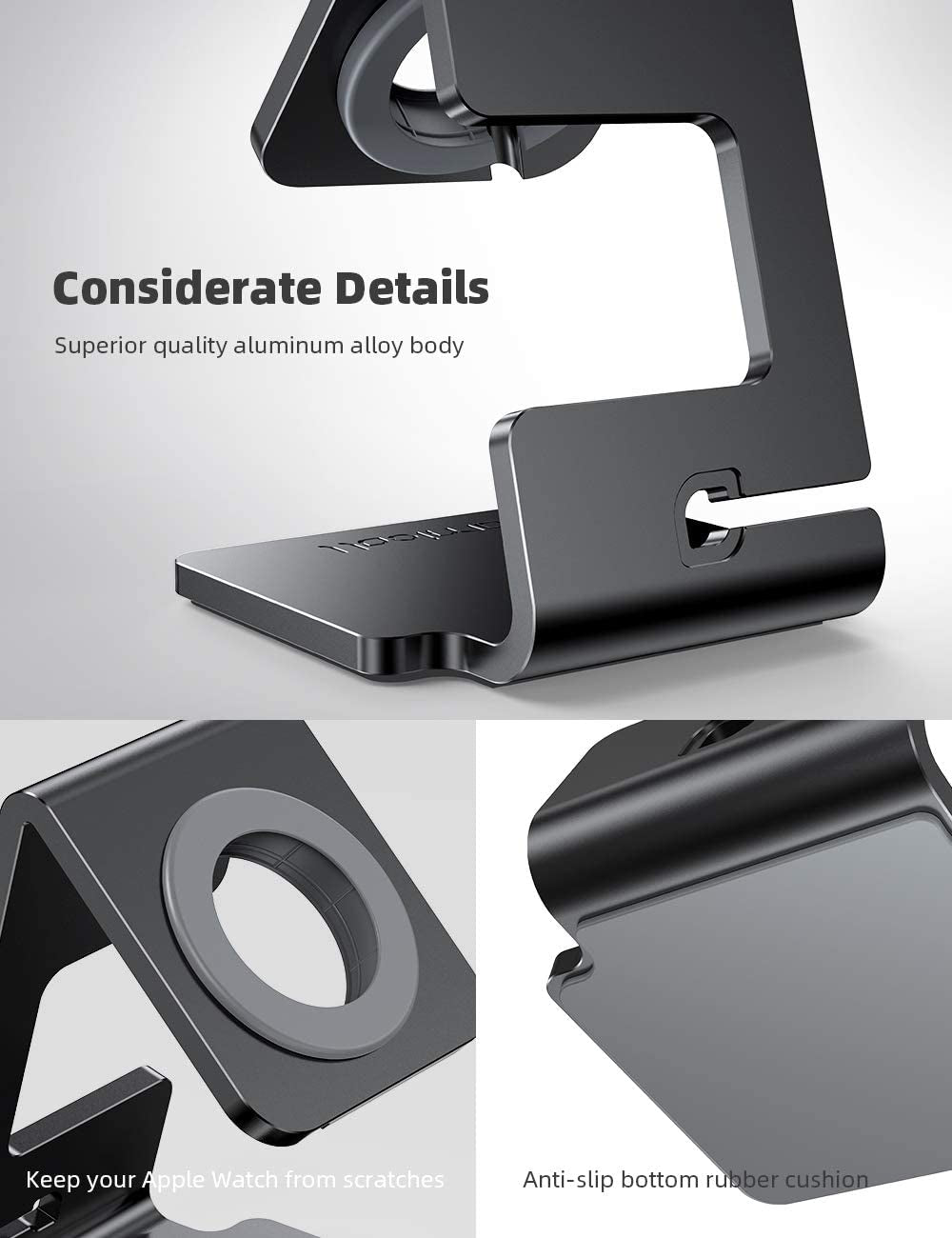 Watch Stand for Apple Watch Magnetic Fast Charger - Desk Charging Stand Holder Dock for Apple Iwatch Series SE3 SE2 Ultra 3, Series 11 10 9 8 7 6 5(49Mm 46Mm 45Mm 44Mm 42Mm 41Mm 40Mm 38Mm)