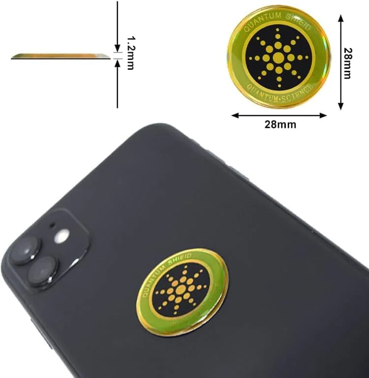 Quantum Anti Radiation Shield 5G EMF Protection - Phones Laptops - 12 Stickers