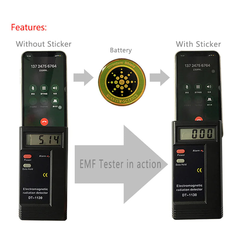 Quantum Anti Radiation Shield 5G EMF Protection - Phones Laptops - 12 Stickers