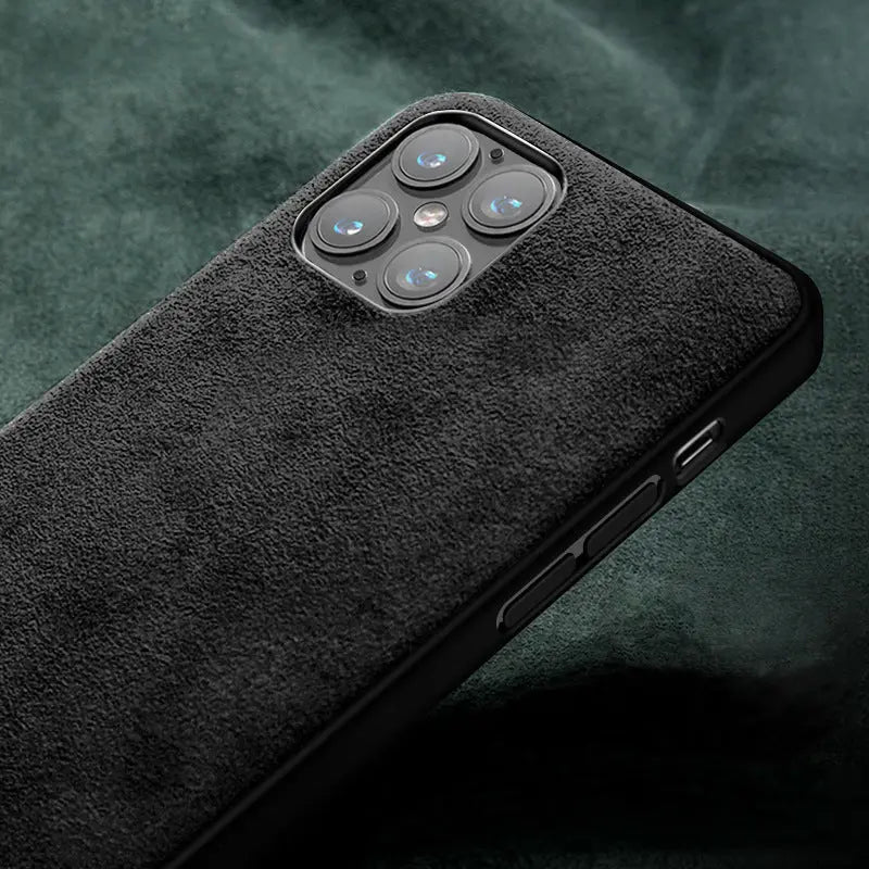 iPhone 14 Anacotte Luxeium premium microfiber suede handcraft iPhone case-3