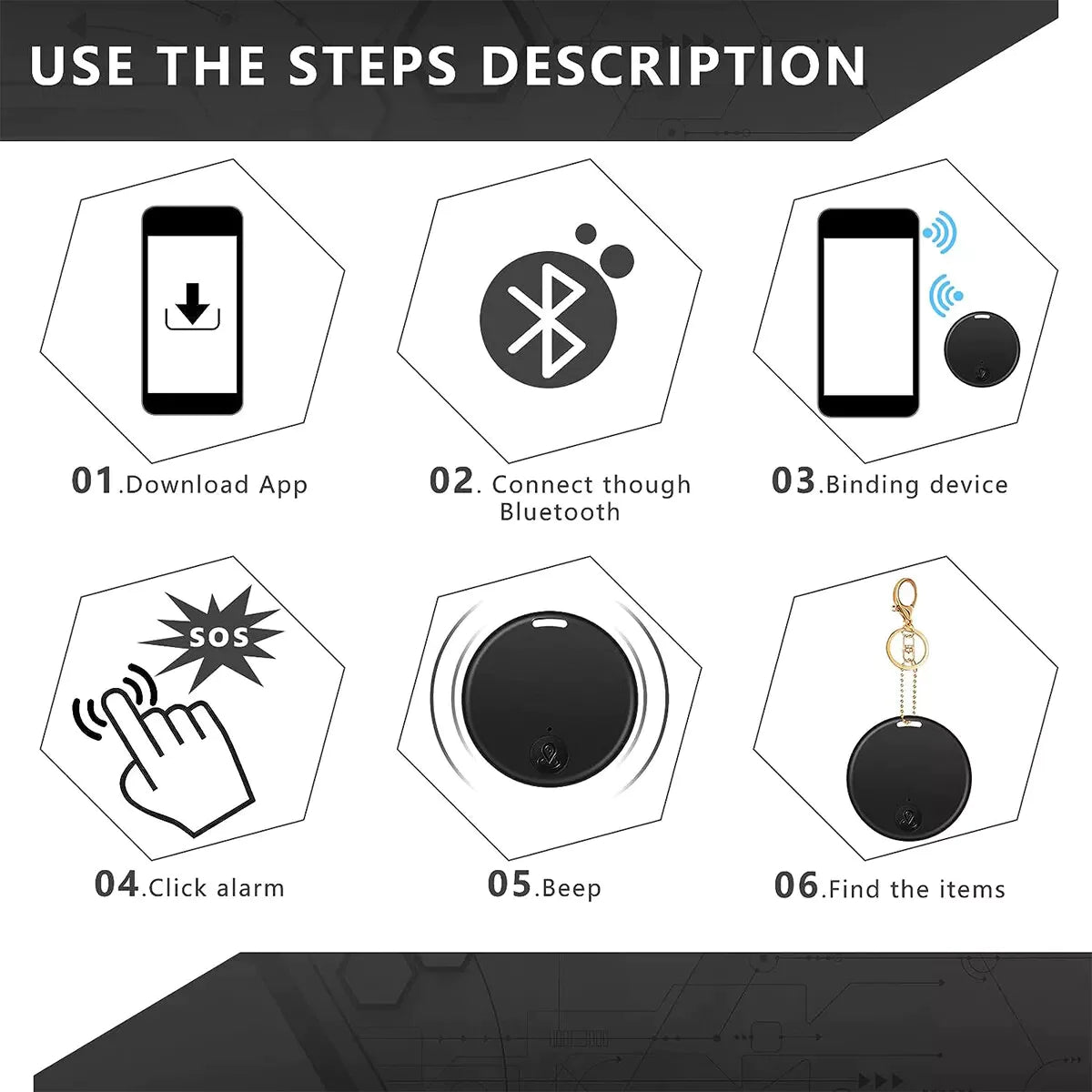 Bluetooth Key Finder Tracker with App Control